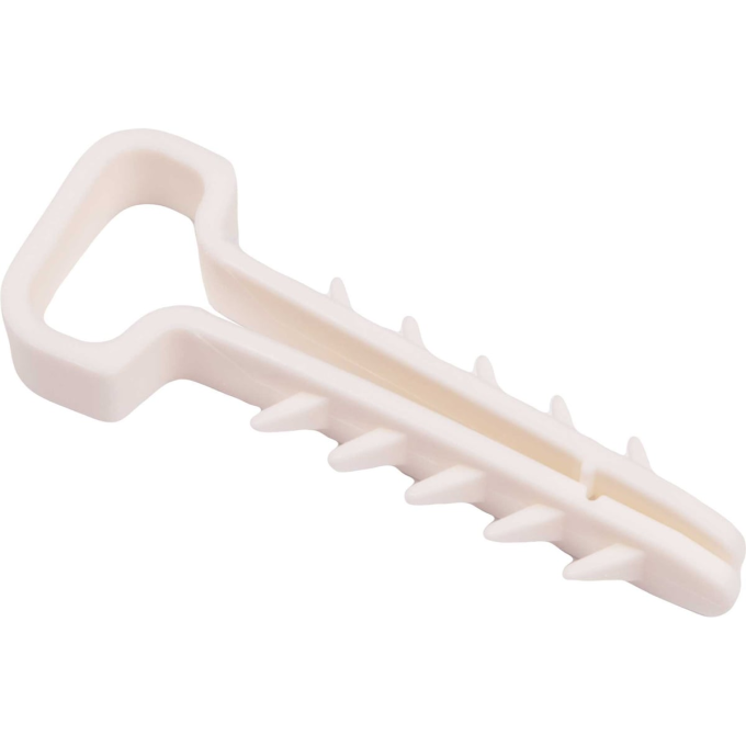 Дюбель-хомут JAZZWAY 5054929 PCD-F 05х10-45-100WH для плоского кабеля PA6,6 белый (уп.100шт)