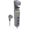 Удлинитель JAZZWAY ETD-03U-150-gy 5059559 3х1,5м на струбцине с заземлением с выкючателем 3 USB выхода (2А+1С) IP20 ПВС 3х1 (3х1,5)